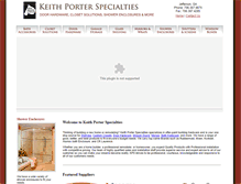 Tablet Screenshot of keithporterspecialties.com